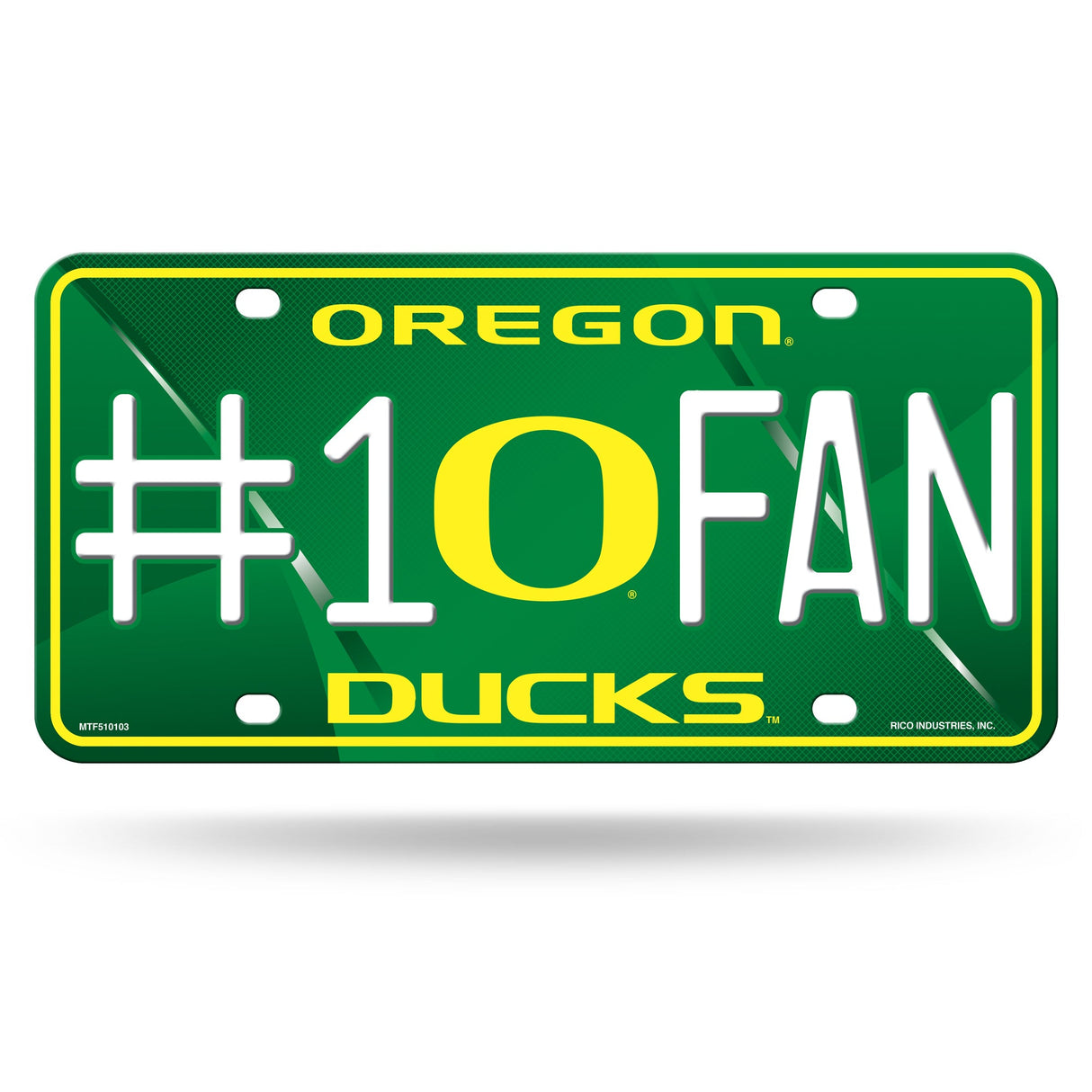 Oregon Ducks, MTF Metal Tag (#1 Fan), Licensed by Rico